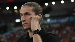 Filipe Luís envia mensagem motivacional aos jovens do Flamengo antes do Mundial. Foto: Thiago Ribeiro/AGIF