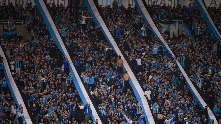 Torcida do Grêmio presente na Arena. Foto: Maxi Franzoi/AGIF.