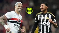 Luciano do São Paulo e Rony do Atlético-MG - Foto: Hedeson Alves/AGIF e Gilson Lobo/AGIF
