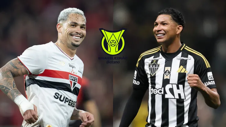 Luciano do São Paulo e Rony do Atlético-MG - Foto: Hedeson Alves/AGIF e Gilson Lobo/AGIF