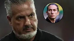 José Boto e Filipe Luís durante jogos do Flamengo. Foto: Jorge Rodrigues e Marcello Zambrana/AGIF