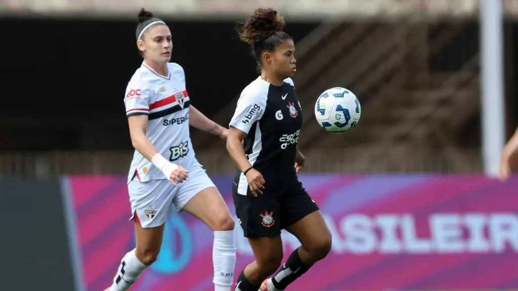 Day Rodríguez durante a partida contra o Sao Paulo no estadio Pacaembu em Sao Paulo (SP), pelo campeonato Brasileiro Feminino A1 2025. Foto: Marlon Costa/AGIF