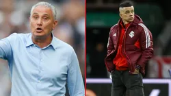 Tite, atuando como técnico do Flamengo em partida pelo campeonato brasileiro (Foto: Miguel Schincariol/Getty Images) e D'alessandro atuando como diretor esportivo do Inter (Foto: Pedro H. Tesch/Getty Images)