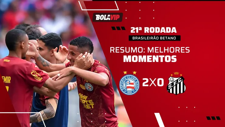 Com show de Everton Ribeiro, Bahia vence o Santos pelo Brasileirão Betano. Foto: Jhony Pinho/AGIF