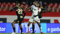 Junior Santos, jogador do Atlético-MG durante a partida contra o Sao Paulo no estadio Morumbis em Sao Paulo, pelo campeonato Brasileiro A 2025. Foto: Marlon Costa/AGIF