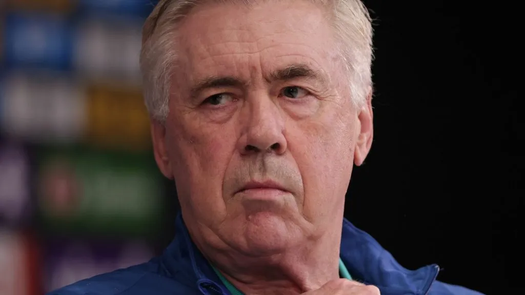 Carlo Ancelotti durante entrevista coletiva. Foto: Ettore Chiereguini/AGIF