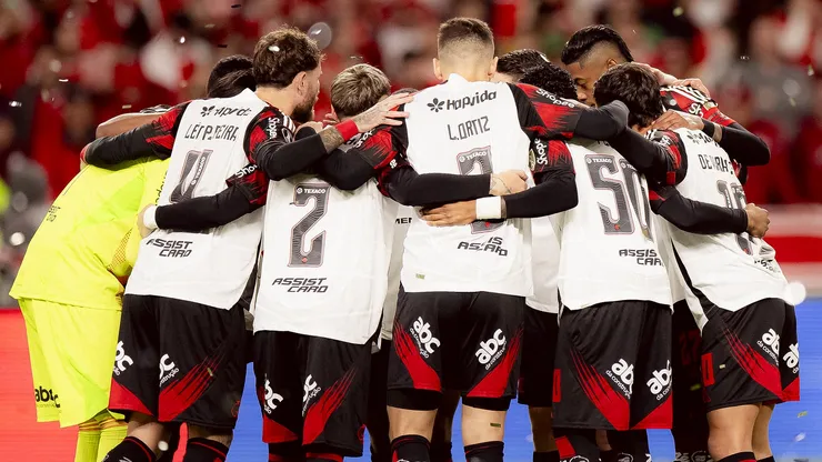 Flamengo, antes do jogo com o Internacional pela Libertadores (Adriano Fontes/Flamengo)