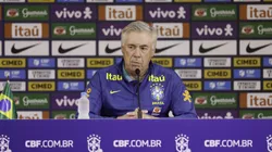 Ancelotti, em coletiva da seleção brasileira (@rafaelribeirorio I CBF)