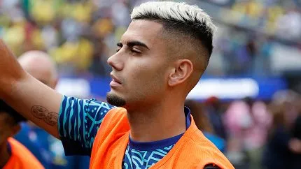 Andreas Pereira durante partida pela Seleção. Foto: Kevork Djansezian/Getty Images