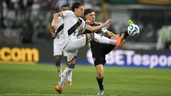 Nuno Moreira jogador do Vasco durante partida contra o Corinthians no estadio Sao Januario pelo campeonato Brasileiro A 2025. Foto: Thiago Ribeiro/AGIF
