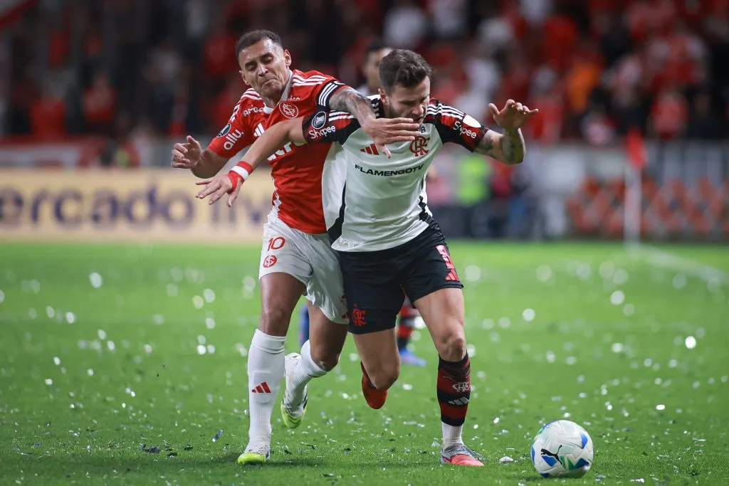 Flamengo vem de vitória sobre o Internacional, pela Libertadores. Foto: Maxi Franzoi/AGIF