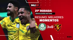 Veja como foi a vitória do Palmeiras por 3 a 0 sobre o Sport no Allianz, em jogo pela 21º rodada do Brasileirão Betano. Foto; AGIF