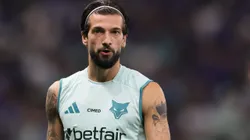 Lautaro Diaz jogador do Cruzeiro durante aquecimento antes da partida contra o Internacional no estadio Mineirao pelo campeonato Brasileiro A 2025. Foto: Gilson Lobo/AGIF