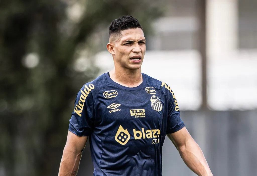 Rodrigo Ferreira foi contratado pelo Santos em 2024 e não deslanchou na Vila Belmiro (Foto: Raul Baretta / Santos FC)
