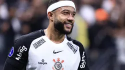 Memphis Depay durante partida entre Corinthians e América de Cali, na Neo Química Arena, pela Copa Sul-Americana.