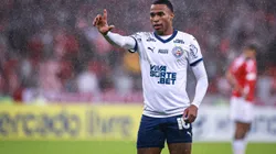 RS - PORTO ALEGRE - 28/05/2025 - COPA LIBERTADORES 2025, INTERNACIONAL X BAHIA - Jean Lucas jogador do Bahia comemora seu gol durante partida contra o Internacional no estadio Beira-Rio pelo campeonato Copa Libertadores 2025. Foto: Maxi Franzoi/AGIF