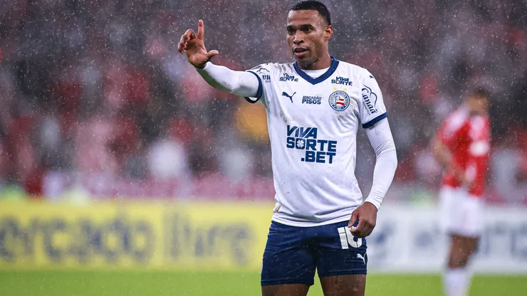 RS - PORTO ALEGRE - 28/05/2025 - COPA LIBERTADORES 2025, INTERNACIONAL X BAHIA - Jean Lucas jogador do Bahia comemora seu gol durante partida contra o Internacional no estadio Beira-Rio pelo campeonato Copa Libertadores 2025. Foto: Maxi Franzoi/AGIF