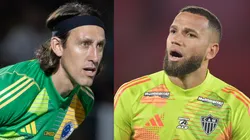 Cássio e Everson vão protagonistas de Cruzeiro e Atlético-MG - Fotos: Foto: Joisel Amaral/AGIF e Thiago Ribeiro/AGIF