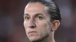 Filipe Luís, técnico do Flamengo em partida pelo campeonato brasileiro. (Foto: Buda Mendes/Getty Images)