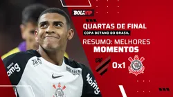 O Corinthians venceu o Athletico-PR por 1 a 0, na Ligga Arena, em jogo pelo duelo de ida das quartas de final da Copa Betano do Brasil. Foto: AGIF