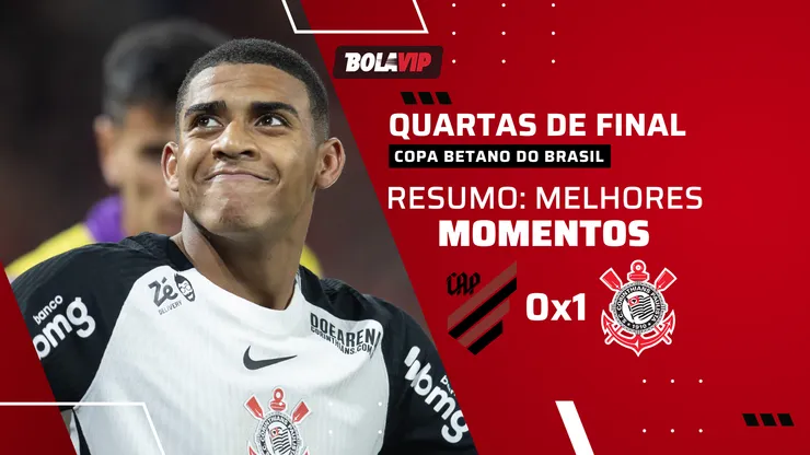 O Corinthians venceu o Athletico-PR por 1 a 0, na Ligga Arena, em jogo pelo duelo de ida das quartas de final da Copa Betano do Brasil. Foto: AGIF