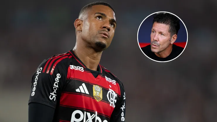 Samuel Lino não vê semelhança entre os estilos de jogo de Filipe Luís e Simeone FotoxFoto: Samuel Lino (AGIF); Simeone (Getty Images)