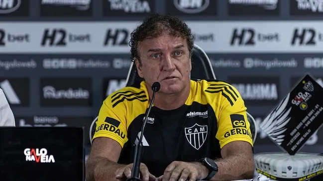 Cuca no Atlético. Foto: Pedro Souza / Atlético