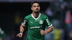 Flaco Lopez jogador do Palmeiras comemora seu gol durante partida contra o Ceara no estadio Arena Allianz Parque pelo campeonato Brasileiro A 2025. Foto: Ettore Chiereguini/AGIF