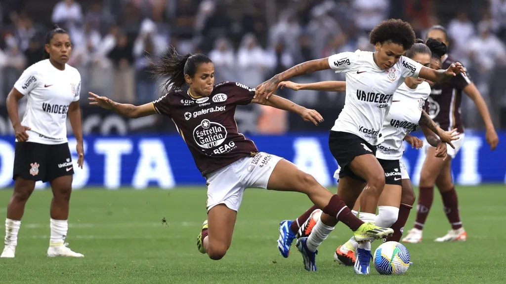 Yaya jogadora do Corinthians durante partida contra o Ferroviaria no estadio Arena Corinthians pelo campeonato Supercopa 2024.  Foto: Marcello Zambrana/AGIF