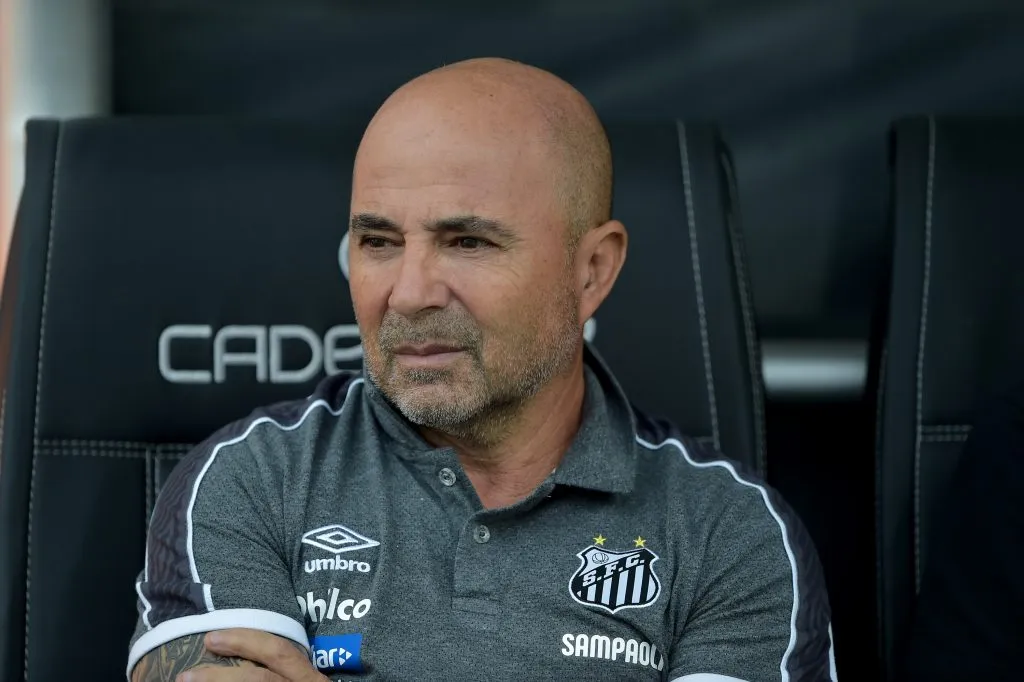 Sampaoli comandou o Santos em 2019. Foto: Thiago Ribeiro/AGIF