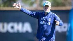 Mano Menezes durante treino no Grêmio. Foto: Lucas Uebel/Grêmio FBPA