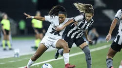 Botafogo e Santos em campo pelo jogo de ida da final - Foto: Reinaldo Campos/ Santos F.C