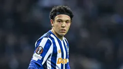 Pepê durante partida da Europa League da última temporada.