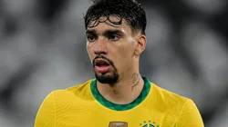 Paquetá durante partida entre Brasil e Peru, no Estádio Nilton Santos, pela Copa América 2021.