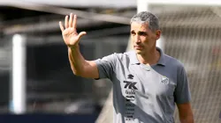 SP - SANTOS - 31/08/2025 - BRASILEIRO A 2025, SANTOS X FLUMINENSE - Juan Pablo Vojvoda tecnico do Santos durante partida contra o Fluminense no estadio Vila Belmiro pelo campeonato Brasileiro A 2025. Foto: Mauricio De Souza/AGIF