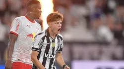 Montoro jogador do Botafogo comemora seu gol durante partida contra o Bragantino no estadio Engenhao pelo campeonato Brasileiro A 2025. Foto: Thiago Ribeiro/AGIF
