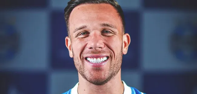 Arthur, novo reforço do Gremio foi empresentado em coletiva nesta semana e deve estrear em breve. Foto: Lucas Uebel/Grêmio FBPA