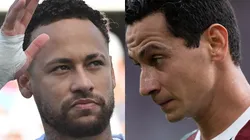 Neymar e Ganso durante partida. Fotos: Jota Erre e Jorge Rodrigues/AGIF