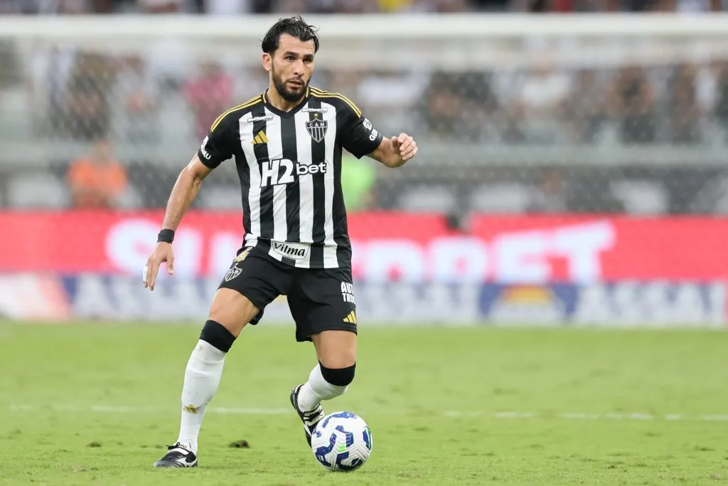 SP – BELO HORIZONTE – 06/04/2025 – BRASILEIRO A 2025, ATLETICO-MG X SAO PAULO – Junior Alonso jogador do Atletico-MG durante partida contra o Sao Paulo no estadio Mineirao pelo campeonato Brasileiro A 2025. Foto: Gilson Lobo/AGIF