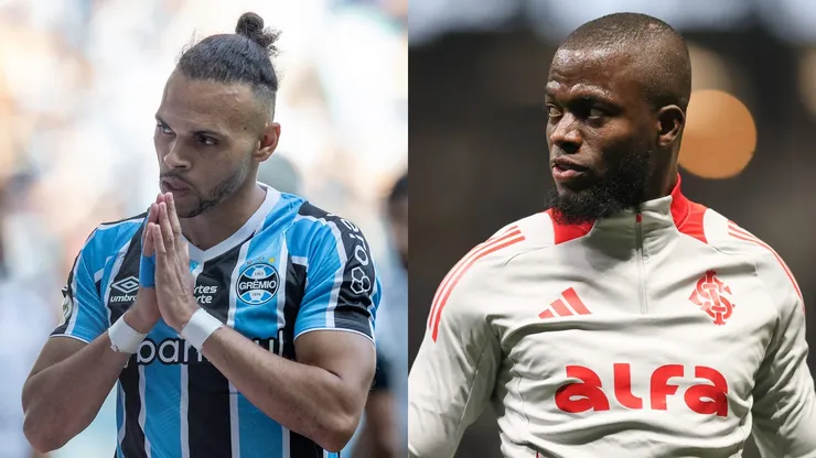 Martin Braithwaite e Enner Valencia. Fotos: Liamara Polli/AGIF e Gilson Lobo/AGIF.