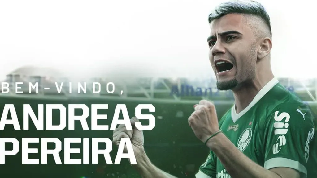 Andreas Pereira no Palmeiras - Foto: Divulgação/SE Palmeiras