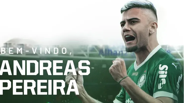 Andreas Pereira está regularizado para estrear pelo Palmeiras - Foto: Divulgação/SE Palmeiras