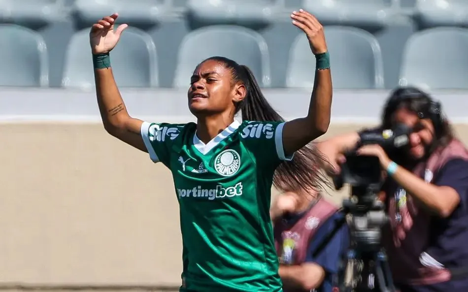 Jogadora Tainá Maranhão. Foto: Fabio Menotti/Palmeiras