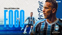 Arthur vive desafio por recomeço e títulos no Grêmio - Fotos: Jeferson Guareze/AGIF e Pedro Vale/AGIF