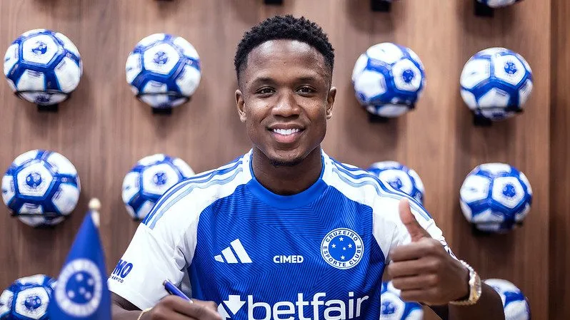 Luis Sinisterra, novo jogador do Cruzeiro. Foto: Gustavo Aleixo/Cruzeiro