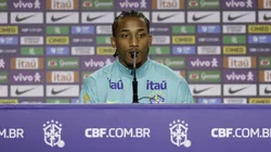 João Pedro atacante da Seleção Brasileira durante coletiva de imprensa - Foto: @rafaelribeirorio / CBF