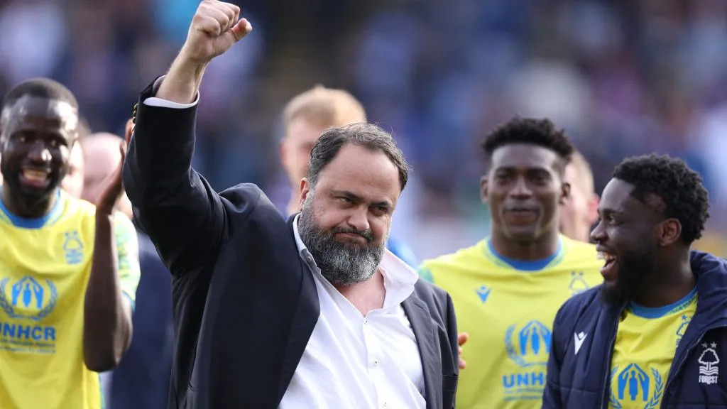 Evangelos Marinakis no Nottingham Forest. Foto: Richard Heathcote/Getty Images