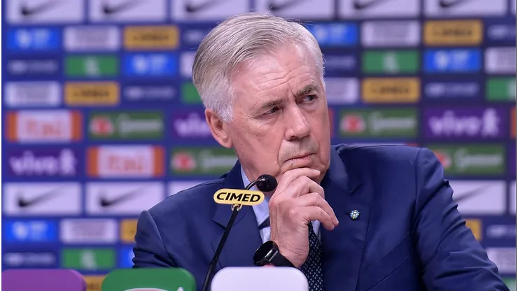 RJ - RIO DE JANEIRO - 25/08/2025 - CONVOCACAO SELECAO BRASILEIRA - RJ - RIO DE JANEIRO - 25/08/2025 - CONVOCACAO SELECAO BRASILEIRA - Carlo Ancelotti tecnico da Selecao Brasileira durante convocacao para as Eliminatorias da Copa do Mundo de 2026, evento realizado na CBF (Confederacao Brasileira de Futebol) no Rio de Janeiro, nesta segunda (25).