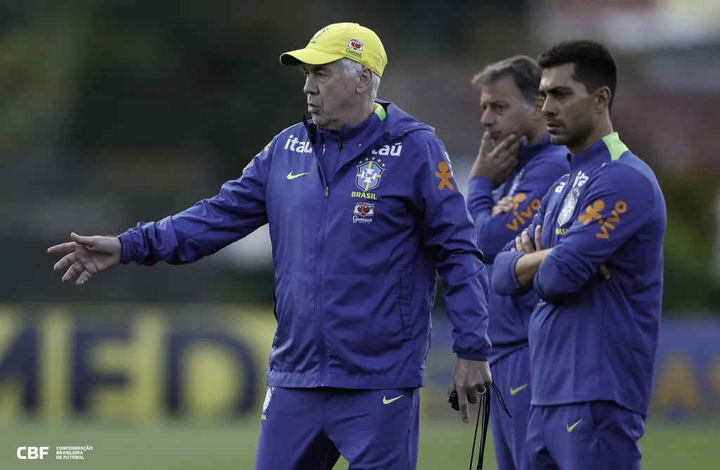 Ancelotti comanda treino na Granja Comary – FOTO: @rafaelribeirorio / CBF