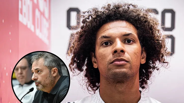 Mattos ao lado de Arão em montagem. Fotos: Raul Baretta/ Santos FC e Jota Erre/AGIF.